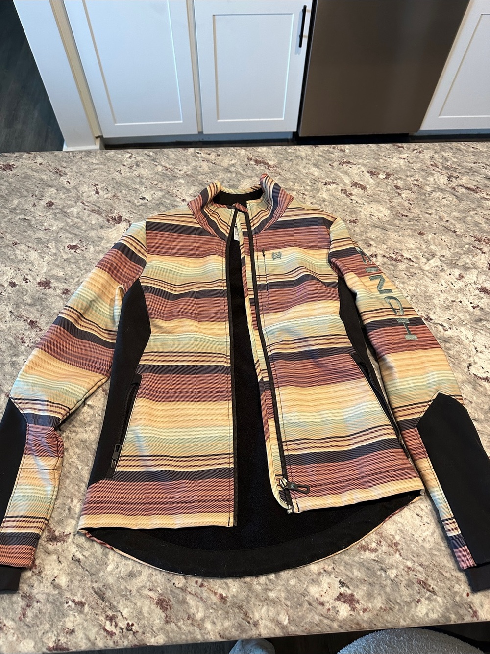 Cinch Women's Striped Utility Jacket - Rust, Cream, Blue